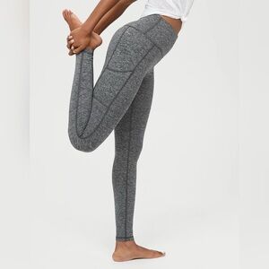 OFFLINE By Aerie Warmup High Waisted Pocket Legging in heather charcoal gray
